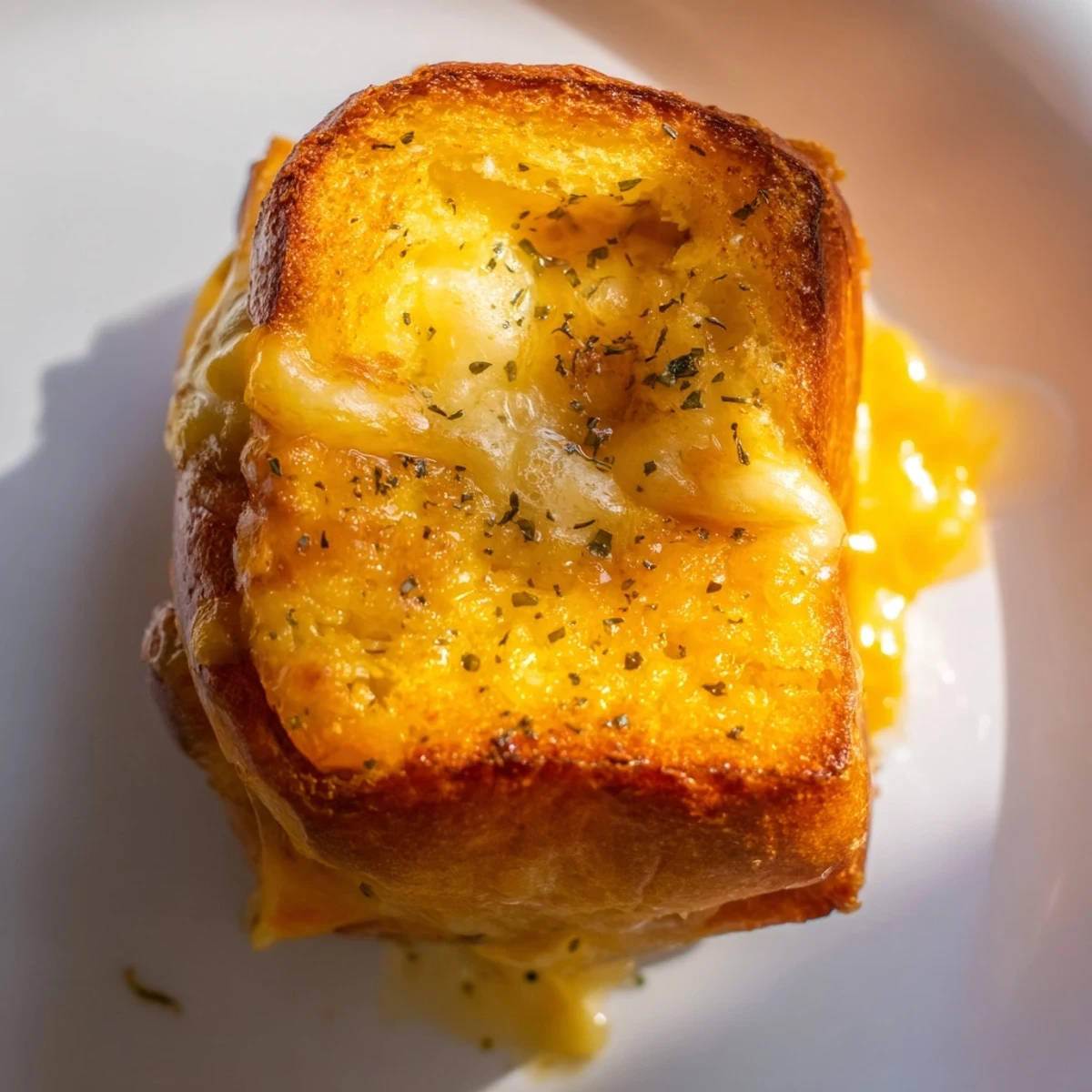 Soft sweet Hawaiian roll sliders filled with gooey cheese and brushed with garlic butter