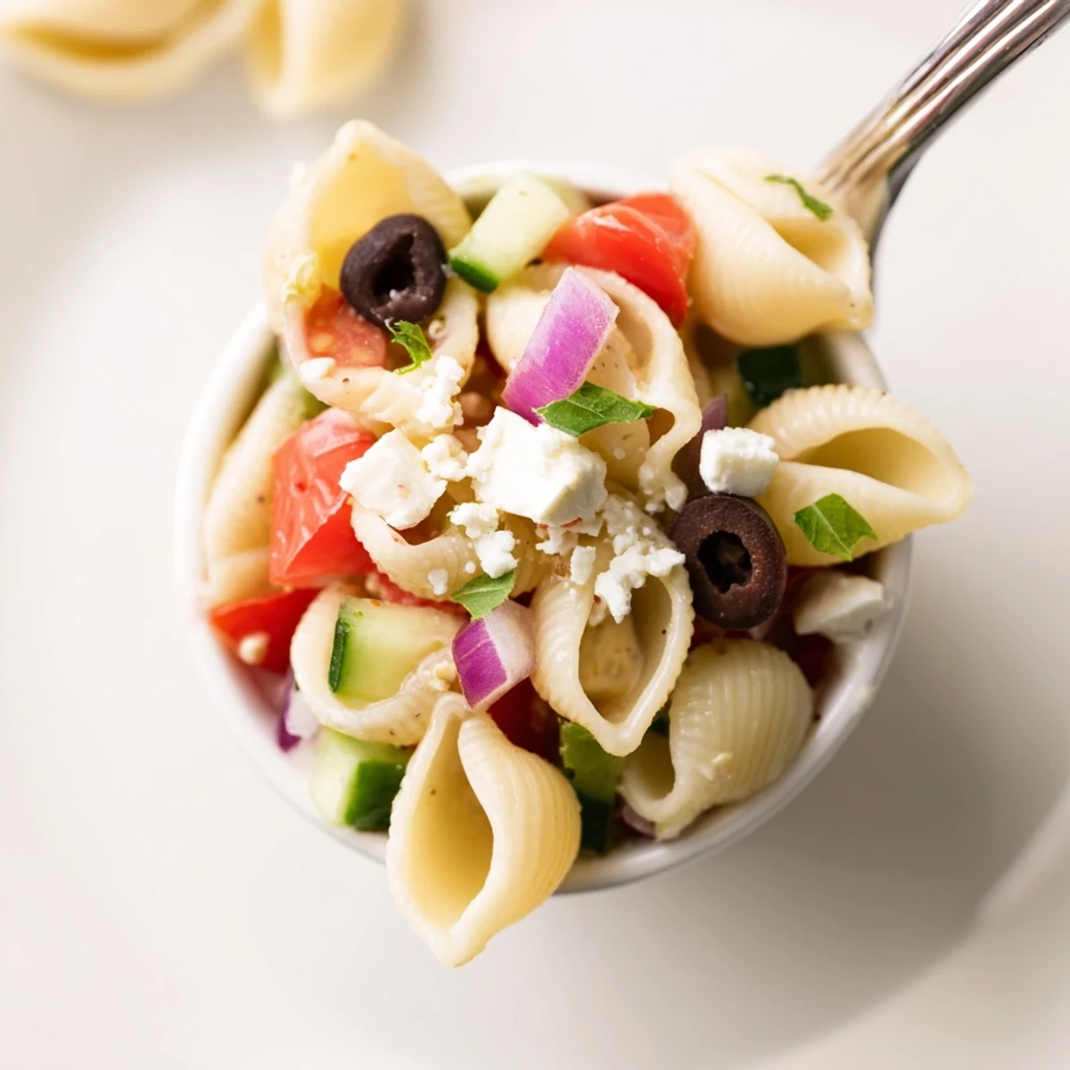 Pasta Salad Cups Recipe portable party bites bursting with al dente pasta