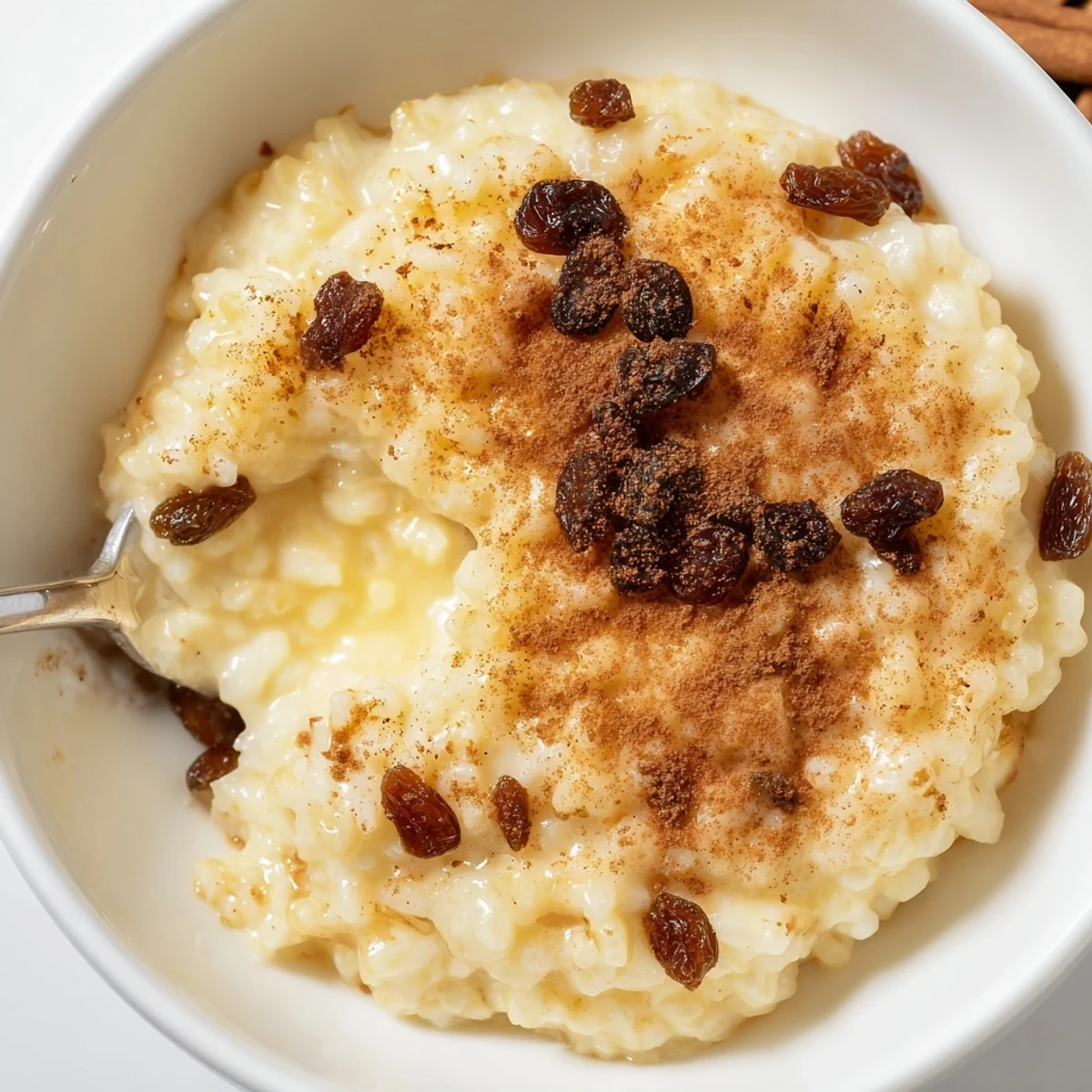 Warm, golden scoop of Delicious Condensed Milk Baked Rice Pudding Recipe To Try