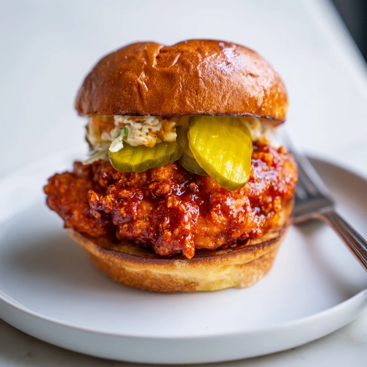 Midnight craving-ready Spicy Nashville Hot Chicken Sandwiches Recipe To Savor with juicy thighs