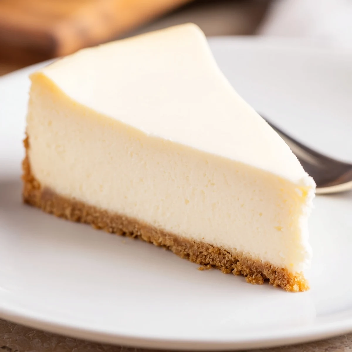 Classic Cheesecake with golden graham crust, silky filling and fresh berries