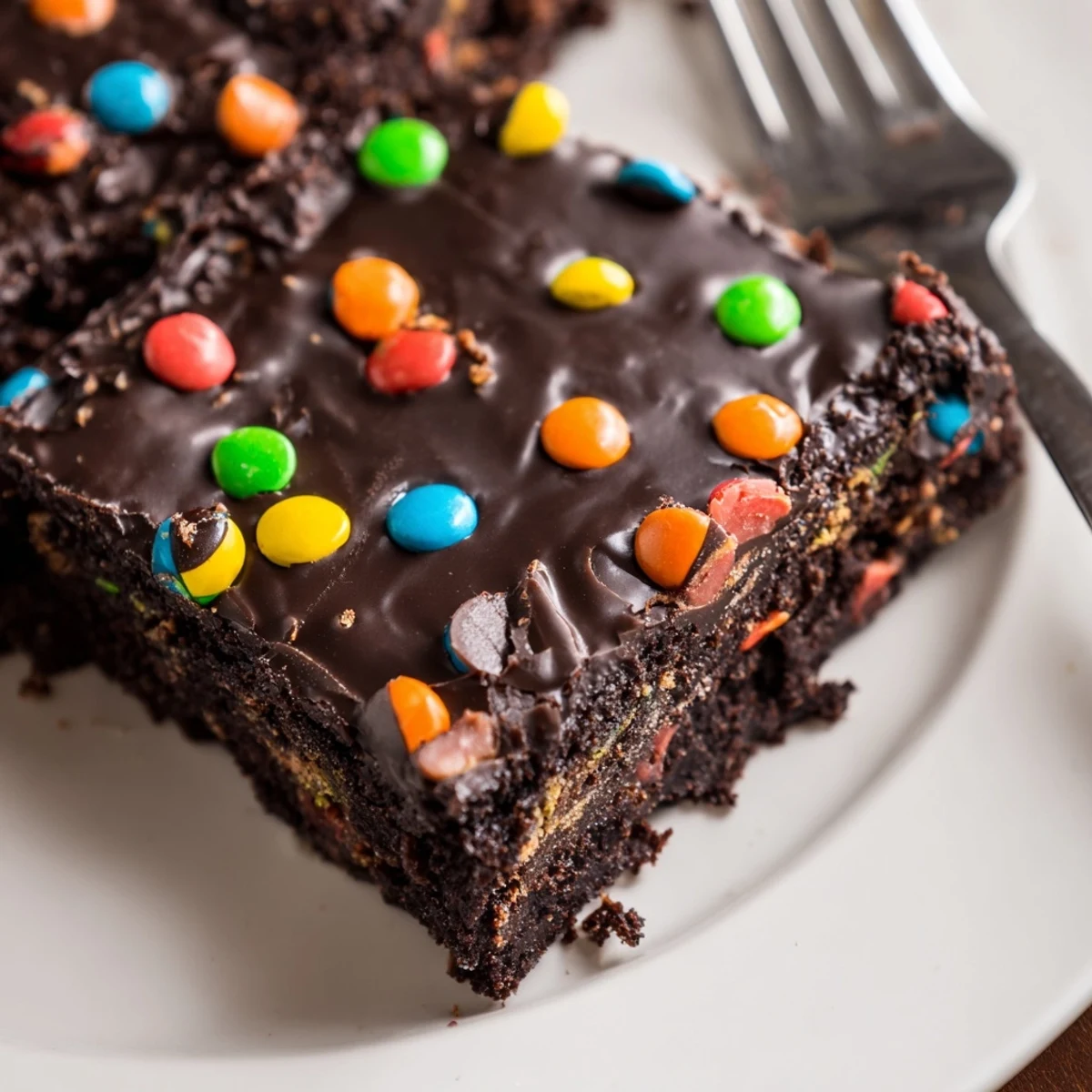 Warm or chilled Gourmet Cosmic Brownies Bars served with cold milk or espresso