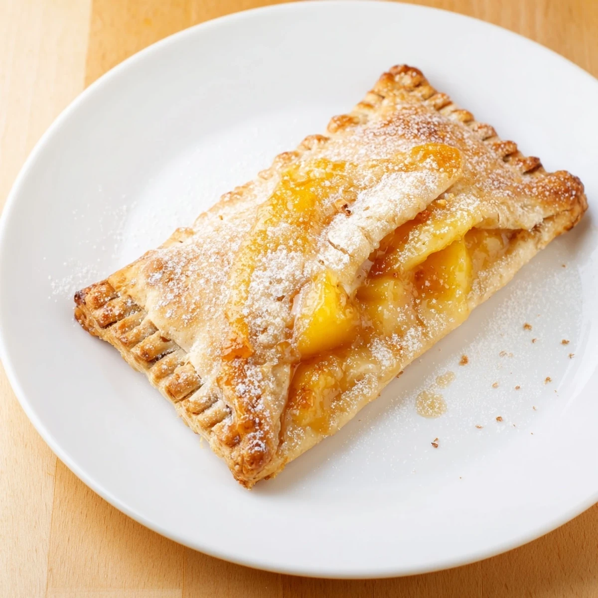 Fresh baked Peach Pop Tarts Classic on a wire rack, steam rising.