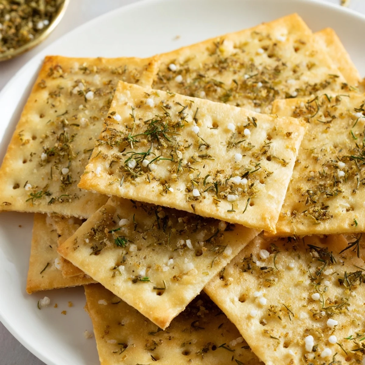 Dill Pickle Saltines Recipe: crispy oven-baked crackers with tangy dill aroma
