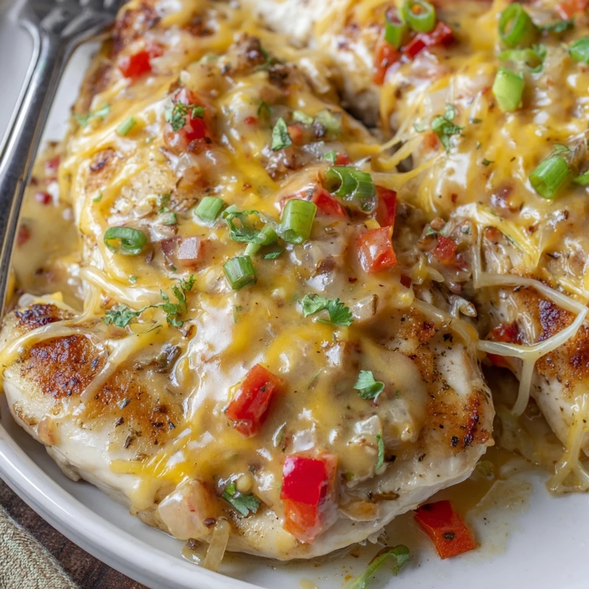 Mississippi Mud Chicken glazed in smoky cream sauce, served over mashed potatoes