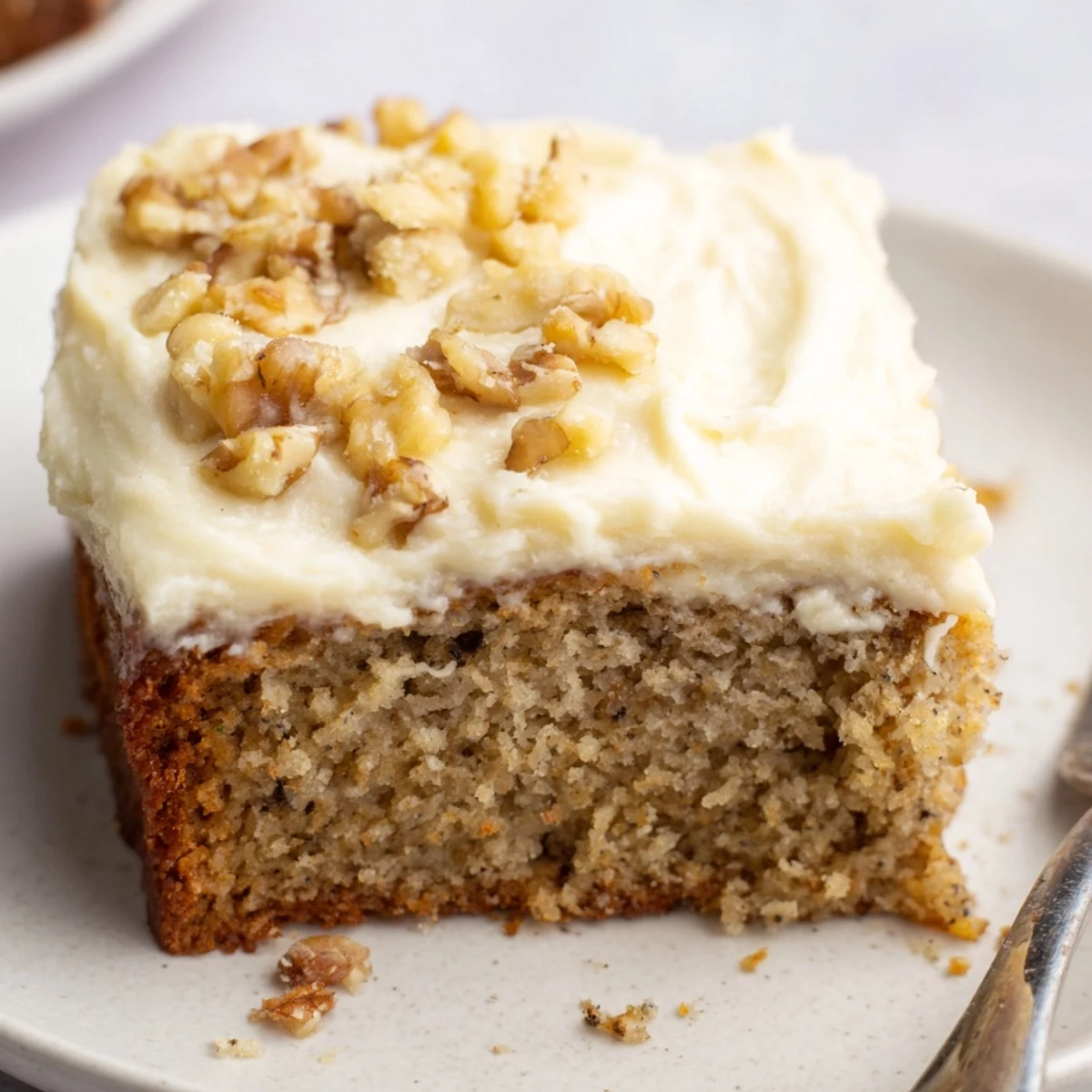 Fresh baked Moist Banana Cake in pan, warm aroma promising cozy brunch