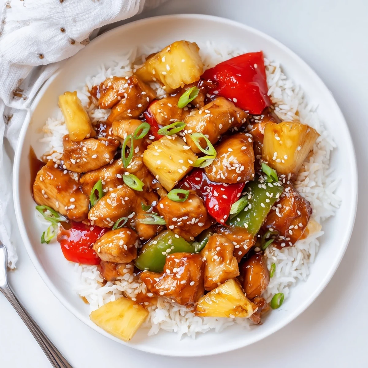 Sweet Hawaiian Crockpot Chicken slow-cooked tender with pineapple, glossy sweet-and-tangy sauce