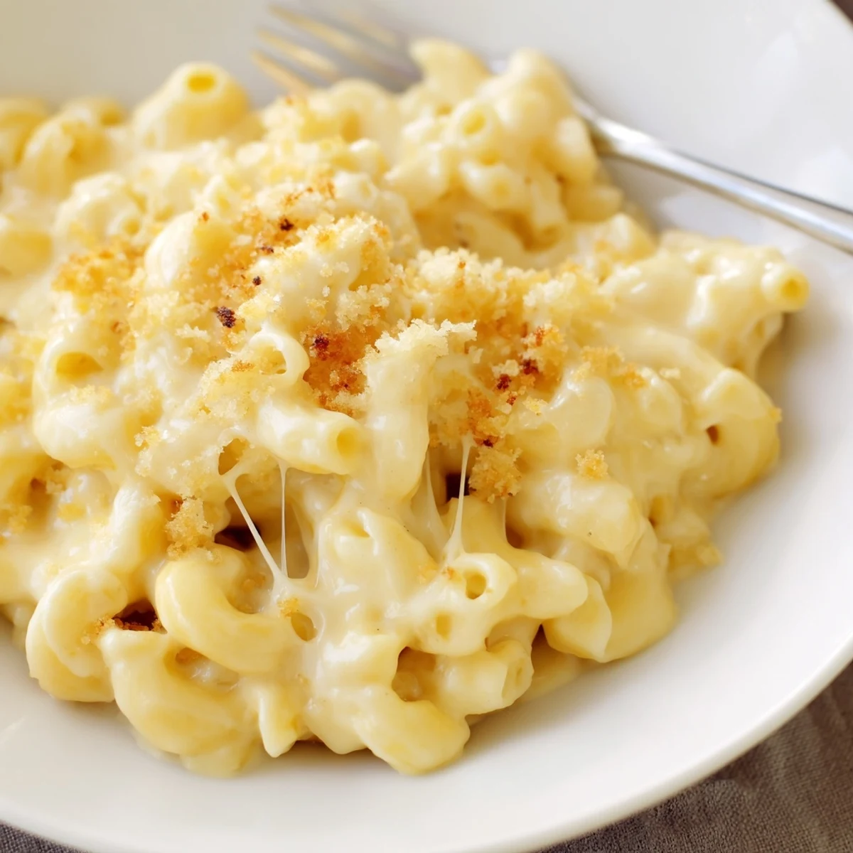 Oven-baked Mac And Cheese with bubbling edges, perfect for weeknight dinners