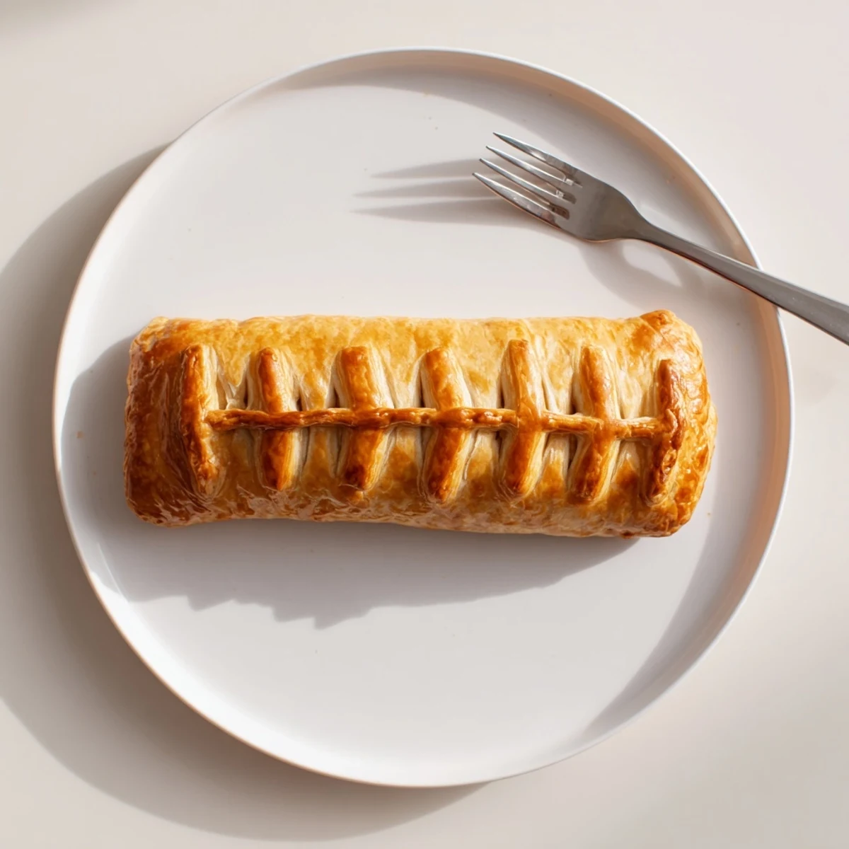 Steak and cheese roll fresh from the oven with crispy golden brown crust