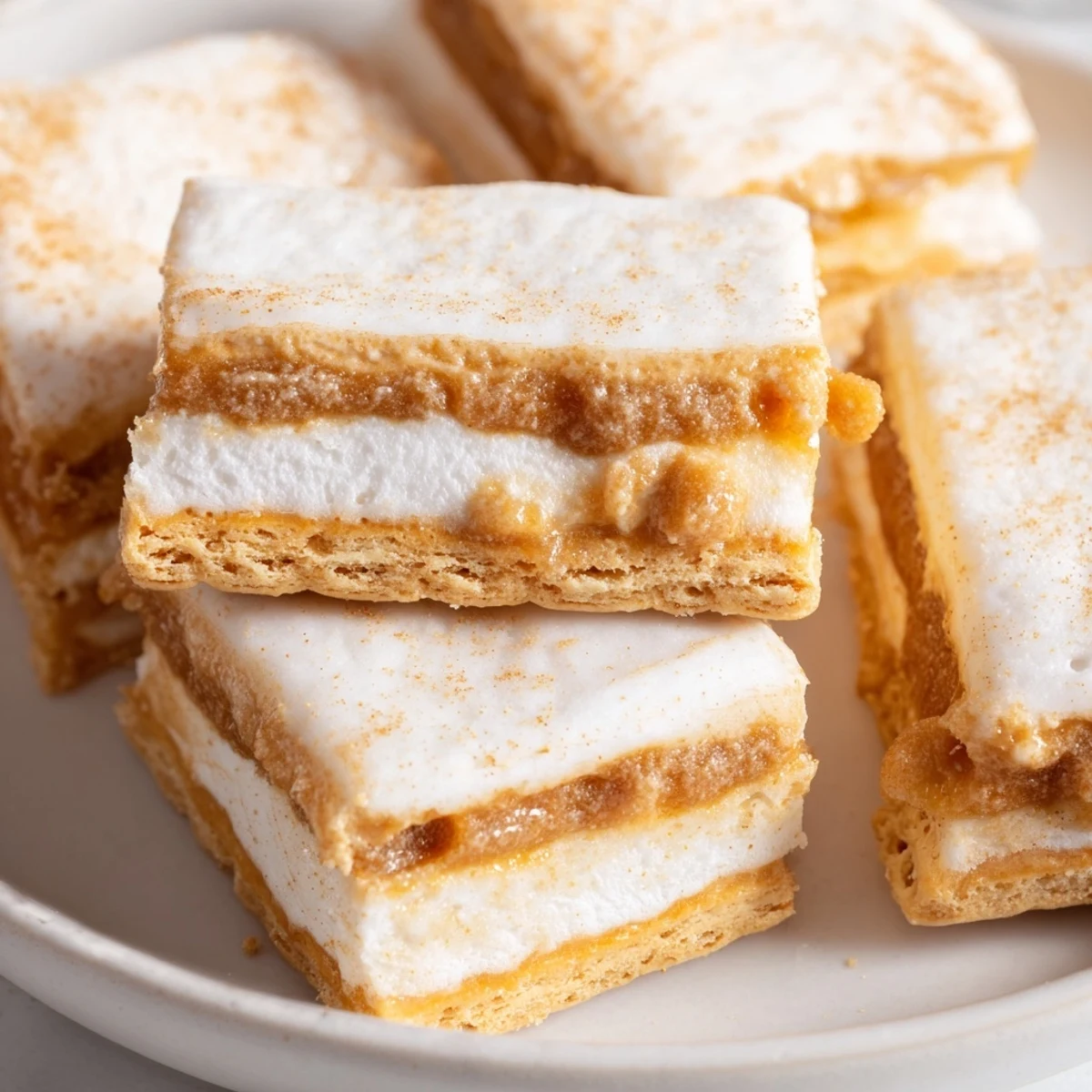 Churro Saltine White Toffee with golden caramel drizzle on crispy crackers