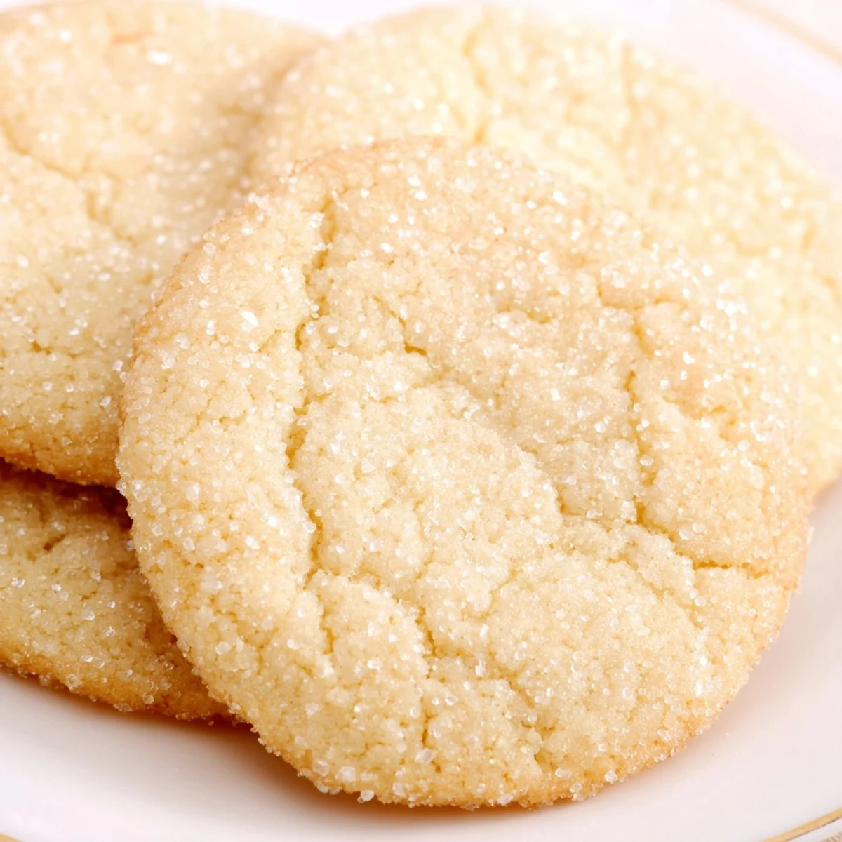 Golden classic sugar cookies with crisp edges cooling on a rustic wire rack