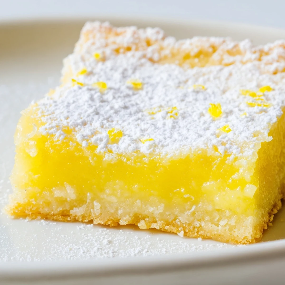 Bright yellow simple lemon bars showcasing a buttery crust and tangy filling