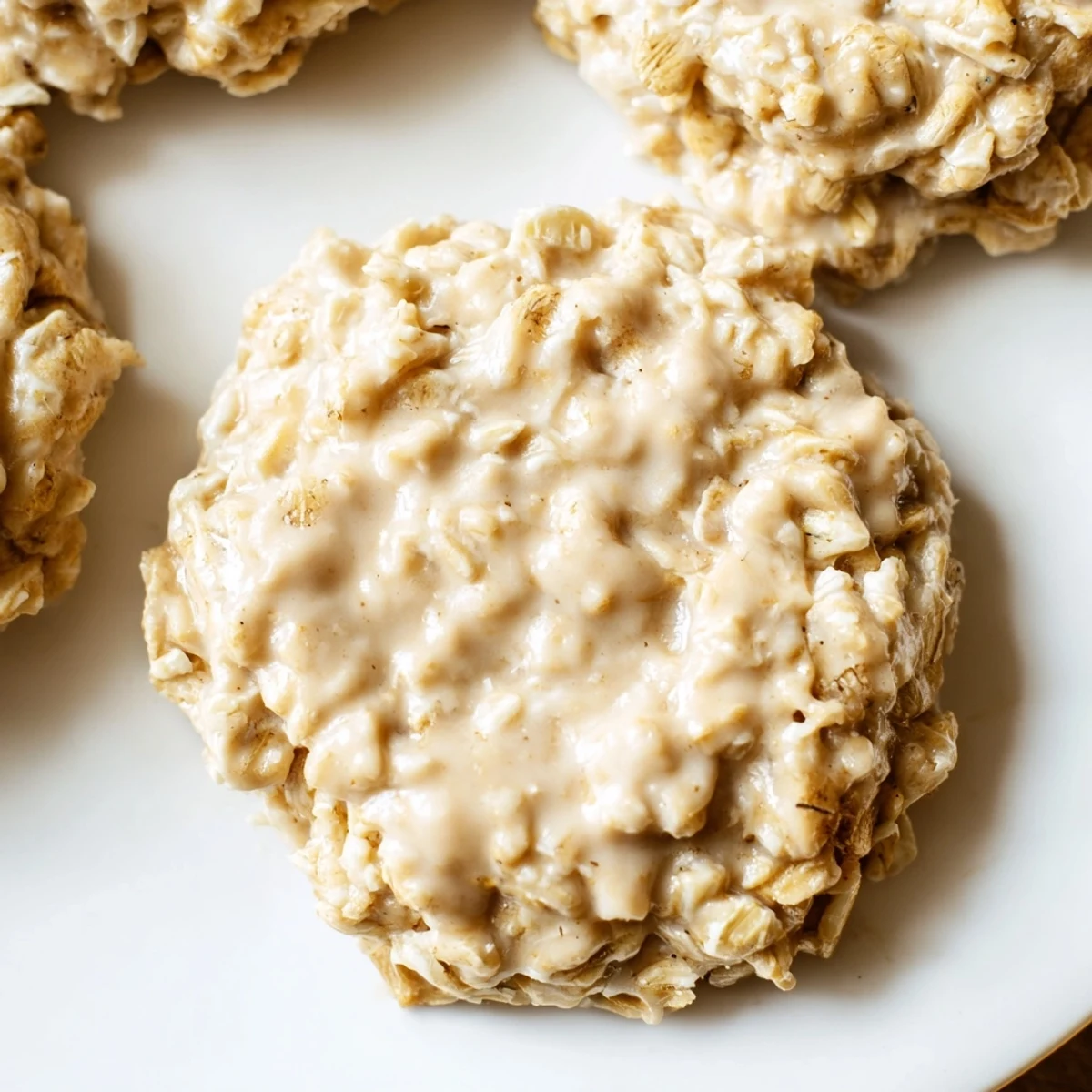 Rich Peanut Butter No Bake Cookies feature a fudgy texture and golden oats ready to enjoy.  