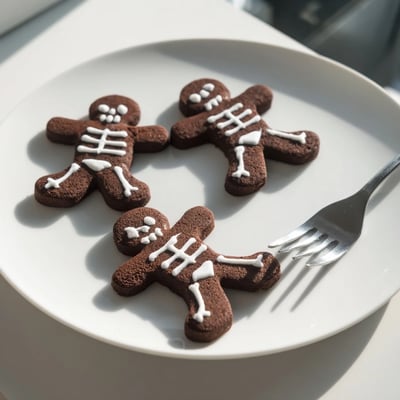Chocolate Cinnamon Skeleton Cookies