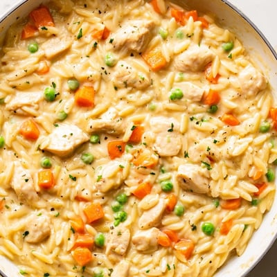 Creamy Chicken Pot Pie Orzo